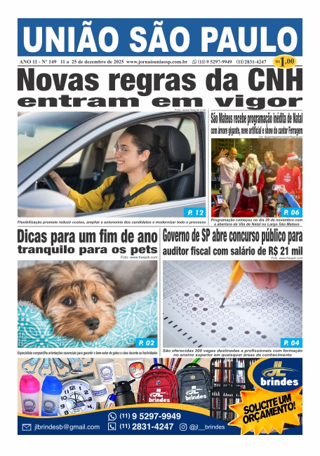 JORNAL UNIÃO SÃO PAULO EDIÇÃO 149 DEZEMBRO