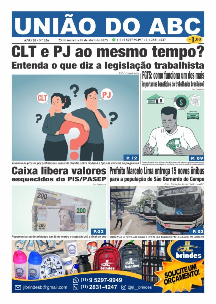 Capa Jornal União do ABC Edição de Março de 2025